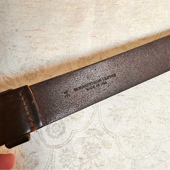 J.Crew Solid Brass Buckle Genuine Leather Belt – Size 34 - Picture 2 of 9